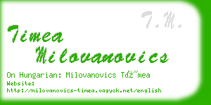 timea milovanovics business card